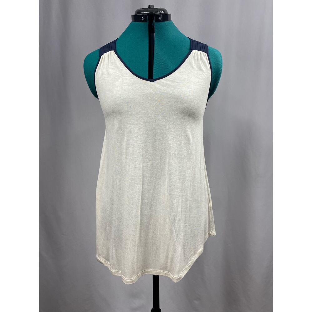 NWT Lauren Conrad Woven Strap Tank American Beauty Size Small